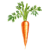 Fresh carrot isolated on solid transparent background showcasing vibrant color and leafy greens, Carrot, transparent background, set, isolated on solid transparent background png
