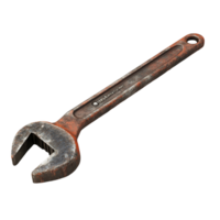 A closeup view of a rusted pipe wrench on a transparent background, ideal for plumbing tasks or tool collection, Pipe wrench isolated png