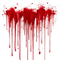 A chilling blood splatter creates a horror effect on a stark transparent backdrop, enhancing the unsettling atmosphere, Horror Scene Blood Splatter Stain on transparent background png