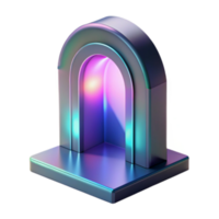 Render of a Colorful Archway A Futuristic Portal Illustration png