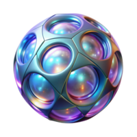 Iridescent Sphere Abstract Background Futuristic Geometric Design with Colorful Bubbles png