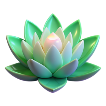 hacer de un brillante verde loto flor png