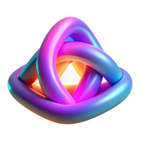 Abstract Render of Intertwined Colorful Tubes, Gradient Knot Design png