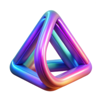 Iridescent Triangle Render Abstract Background Image png