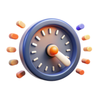 Render Speedometer Illustration, Colorful Gauge Meter Design, Abstract Technology Background, Digital Control Panel Graphic png