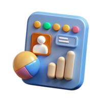 Render of Data Analytics Dashboard Interface User Experience UI Elements png
