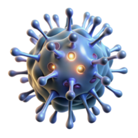 Illustration of a Virus Particle Microscopic View Cellular Structure png