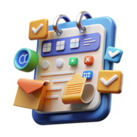 Render Colorful App Interface Calendar UI Design png