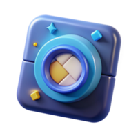 Render Abstract App Icon Design Square Button Colorful png