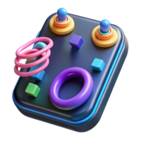 vibrante render do abstrato colorida jogos controlador png