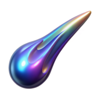 Iridescent Abstract Drop Design Element png