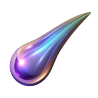 Iridescent Abstract Fluid Design Element png