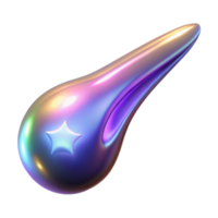 Iridescent Render of a Starry Orb Abstract Background png