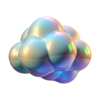 Iridescent Cloud Abstract Render Soft Glowing Bubbles png