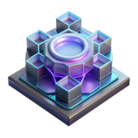 Abstract Render Geometric Cube Structure Illustration png