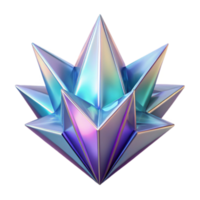Iridescent Crystal Render Starburst Abstract Background Image png