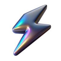 Iridescent Lightning Bolt Render Abstract Background Image png