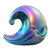 Iridescent Wave Render Abstract Background Image png