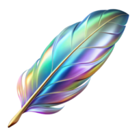 Iridescent Feather Render Abstract Background Image png