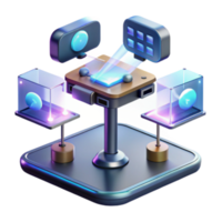 Futuristic Render of a Data Processing System png