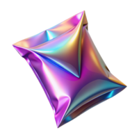 Iridescent Abstract Background, Shimmering Holographic Geometric Form png