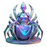 Iridescent Spider Throne Render Fantasy Queen Illustration png