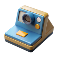 Isometric Render of a Retro Instant Camera png