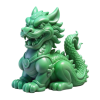 Green Dragon Statue Isometric Render png