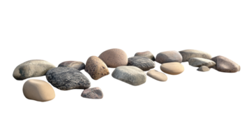 A Collection Of Smooth River Rocks In A Row png
