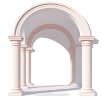 Elegant Archway with Classical Columns and Rounded Design png