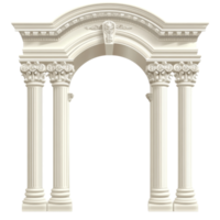 elegante arquitetônico arco com clássico colunas png