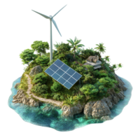 Sustainable Island Paradise Renewable Energy Sources png