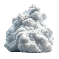 Fluffy white cloud formation with soft textures against a bright background creating a serene atmosphere isolated on transparent background. png