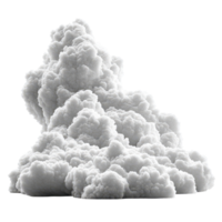 Large fluffy clouds gather in the sky, resembling a soft mountain during a bright day isolated on transparent background. png