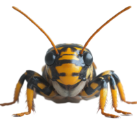 colorida inseto exibindo vibrante padrões e intrincado características contra uma avião fundo isolado em transparente fundo. png