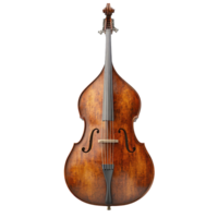 Vintage string instrument displayed on a neutral background showcasing craftsmanship and design details of the body and neck isolated on transparent background. png