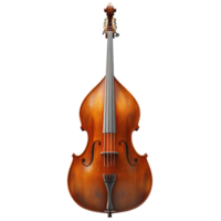 schön hölzern Cello angezeigt mit kompliziert Handwerkskunst im ein hell Studio isoliert auf transparent Hintergrund. png