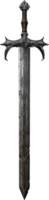 Ornate Medieval Style Sword with Intricate Detailing png