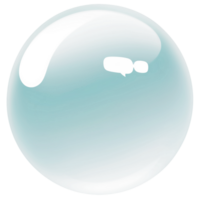 a transparent bubble with a speech bubble on it. A soap bubble floating above a pool of water, with sunlight reflecting off its surface and creating a rainbow. png