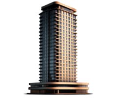 Modern architectural tower showcasing sleek design and prominent structure in an urban environment on transparent background png