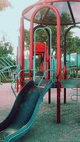concept to avoid public playgrounds by kids during the Covid-19 video
