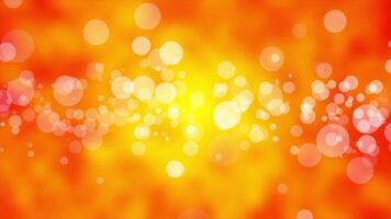 Orange Abstract Bokeh Particles Background Loop video