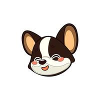 Funny Corgi Dog Puppy Character Icon. vector