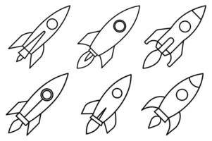 Rocket Ships Ready for Launch vector