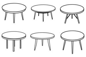 A Simple Round Table Designs vector