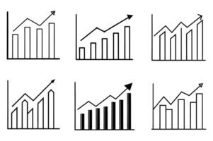 Chart outlines for business presentation design vector