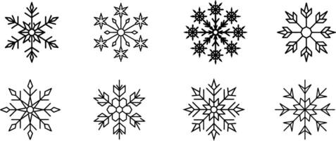 A unique snowflake designs in a simple, elegant style. vector