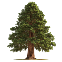 Evergreen Conifer Tree Realistic Artwork on Transparent Background png