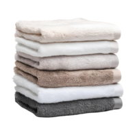 Stack of towels in various colors and textures png
