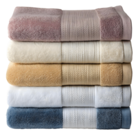 Stack of towels in different colors png